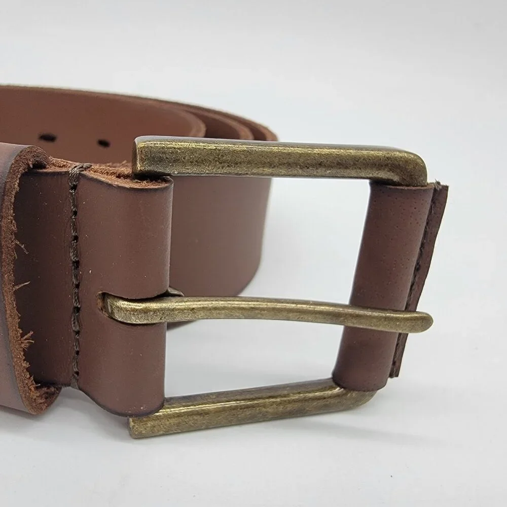 Timberland Belt Men's‎ Beautiful Rich Brown Genuine Leather Belt Sz L 38-40 EUC